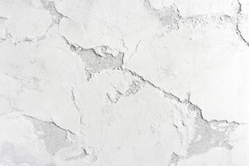 A white background of a rough concrete wall with cracks, in a light gray and white color tone.