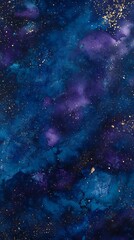 Fototapeta premium A Deep Cosmic Nebula Swirls Radiating Glittering Particles in Vast Starry Expanse.