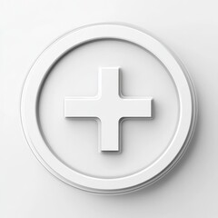 Fototapeta premium Medical Plus Sign Icon Digital Design Minimalist Style Clean Background Illustration Health Concept