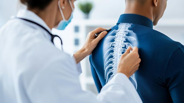 Rheumatologist performing a detailed exam for ankylosing spondylitis diagnosis