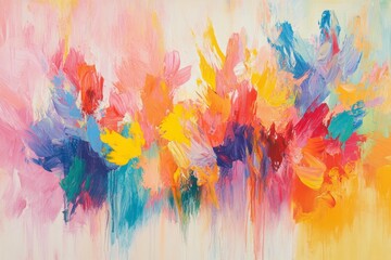 Abstract, colorful background with vibrant brush strokes, showcasing the dynamic energy of an expressive and contemporary art style.
