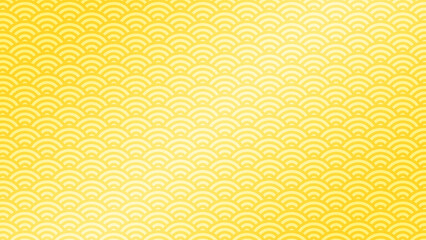 金色の青海波柄背景