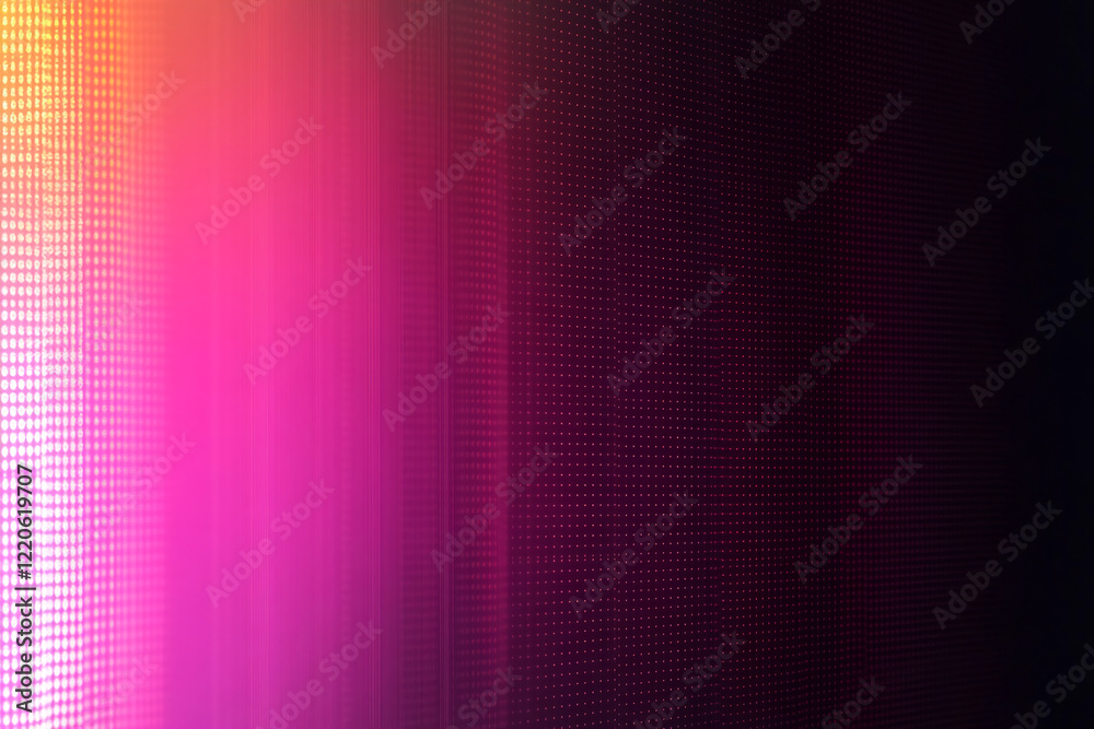 Poster Abstract Gradient with Pink and Orange Neon Glow and Dotted Pattern in a Futuristic Design. Business background