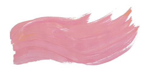 Pink brush strokes set on transparent background.
