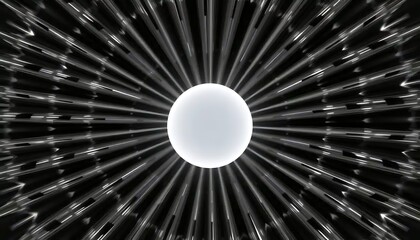 Abstract grayscale image of a central light source