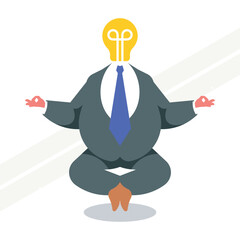 A businessman full of ideas representing creativity and innovation