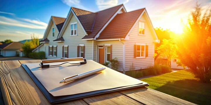 Minimalist Home Inspection: Insurance Agent Assessing Property for Coverage