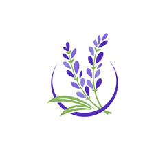 Fresh Lavender flower logo design. Vector illustration abstract Fresh Lavender flower icon logo. modern logo design vector icon template