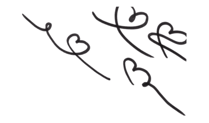 Black heart on transparent background