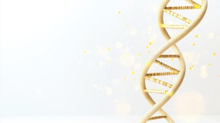 Close-up rendering of dna double helix structure in science