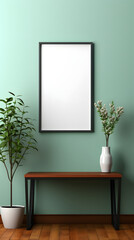 Digital poster mockup border decoration abstract graphic poster background