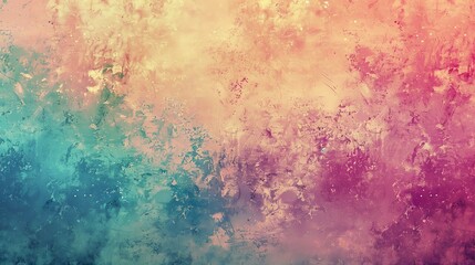 Fototapeta premium A textured and abstract background with a gradient of blue, pink, and orange hues, creating a dreamy and artistic effect.