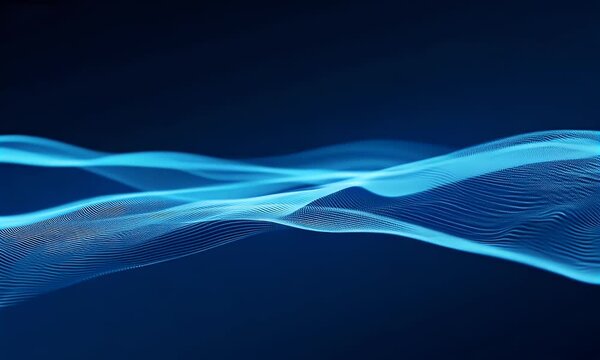 Abstract Blue Wave Animation Background Loop