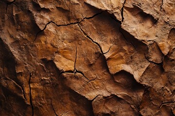The texture of the soil is a brown color, top view, 