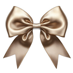 Elegant Champagne Satin Ribbon Bow Perfect for Gift Wrapping Holiday Decoration and Festive Designs