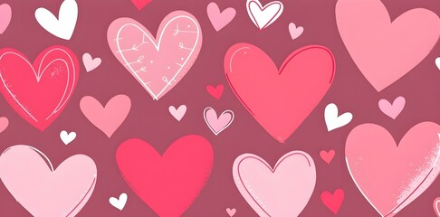 A charming seamless heart pattern for wedding designs Valentine's Day cards and lovely romantic wallpaper backgrounds