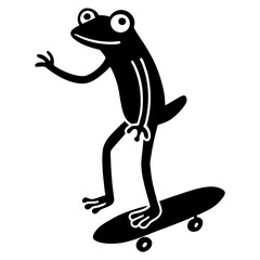 frog on a white
