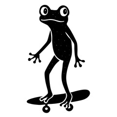 frog on a white