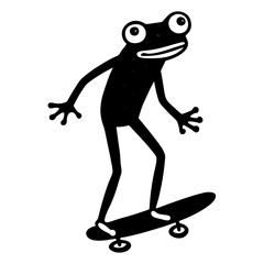 frog on white background