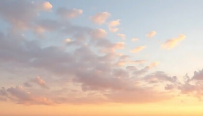 Fototapeta premium Pastel Cloudscape at Sunset Soft Hues of Heaven