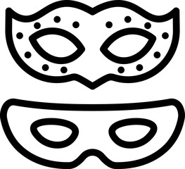 Mask Party Line Icon