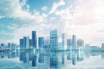 Fototapeta premium Yellow light effect reflections, neon illumination in yellow colors. Bright light lens