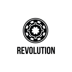 Obraz premium Revolution logo on vector illustration