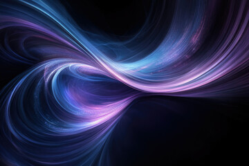 Abstract swirling cosmic nebula with vibrant blue and purple hues, glittering stardust.