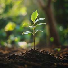 New Life Emerging: A Seedling's Triumphant Growth