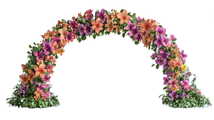 Flower Arch, Valentine's Day, Wedding, Party, Decoration, Transparent Background, Cut Out