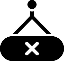 Closed Sign Glyph Icon