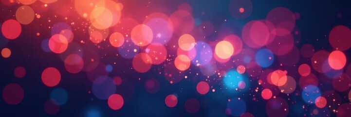 Shimmering, multicolored bokeh orbs, soft focus , festival, fantasy, rainbow