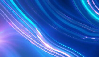 Abstract Blue And Cyan Swirling Light Lines