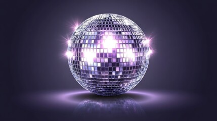 Obraz premium Disco ball, party, night, lights, reflection, celebration