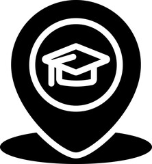 University Location Glyph Icon © Arif