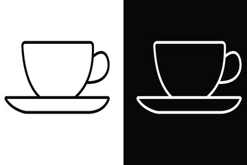Coffee cup icon, tea cup icon, Cop icon. Coffee cup vector icon set. vector illustration. 