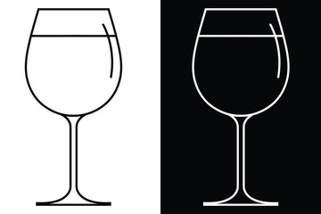 Wineglass icon vector illustration. wineglass icon. Goblet symbol.
