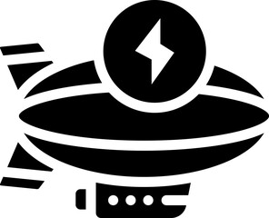 Electric Zeppelin Glyph Icon © Arif