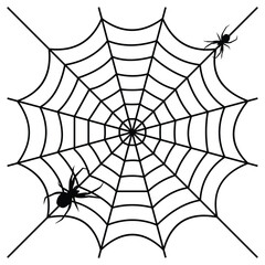 Fototapeta premium Spider and web icon vector illustration. Spider icon set. 