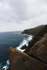 Acantilados en la costa de Cabo estaca de bares, Galicia