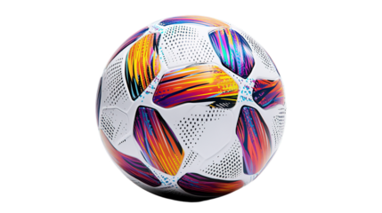 A soccer ball, transparent background, cut out