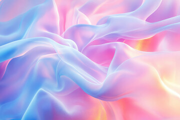 Obraz premium Soft, pastel-colored fabric with gentle, flowing folds creating a dreamy, ethereal aesthetic.