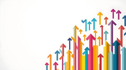 Colorful Arrows Vector Series Illustrating Growth and Progress
