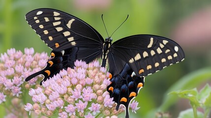A butterfly resting on a flower.
