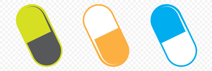 Drug or Pill Vector Line Icon Set – Healthcare and Medication Design Elements. eps 10.