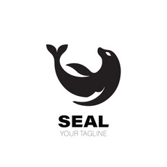Seal Logo. Seal Logo Design. Seal Logo Brand. Seal Logo Vector Design Isolated on White Background