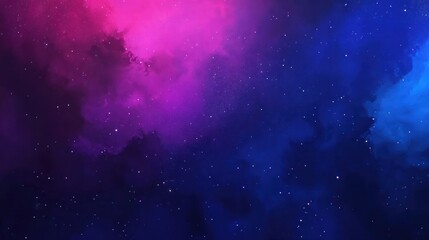 Abstract cosmic nebula with pink and blue hues, scattered stars.