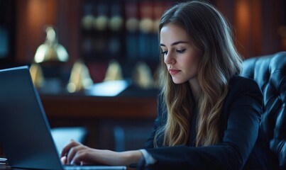 Verbatim Virtuoso: Portrait of a Skilled Court Reporter in Action, Generative AI