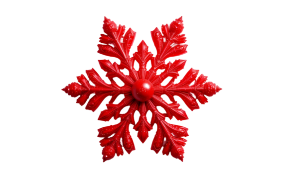red emoji snowflake clipart on white and transparent backgrounds
