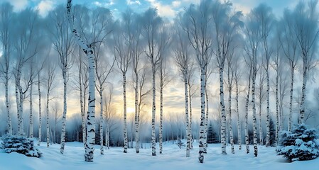 sunrise in the forest